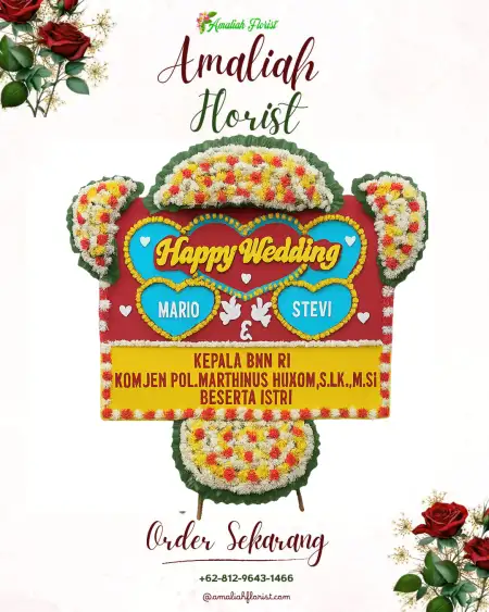 Papan Bunga Pernikahan Banyukembar
